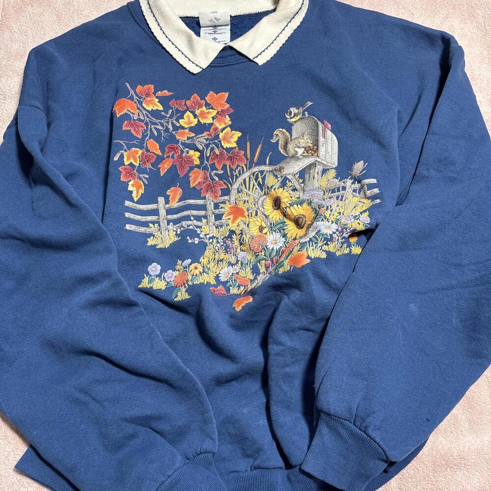 vintage‎ mock neck cottage core sweatshirt